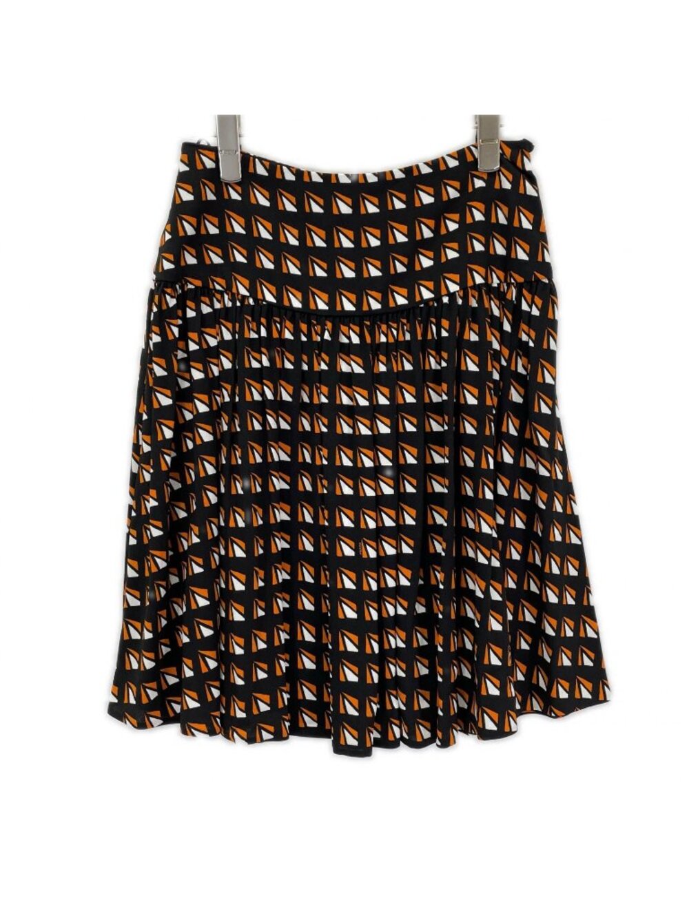 Prada All Over Pattern Multicolor Pleated Skirt 36